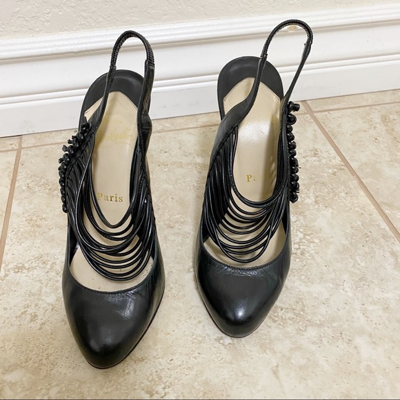 COPY - CHRISTIAN LOUBOUTIN Calf VIP Mille Cordes 100 37 - Picture 5 of 8